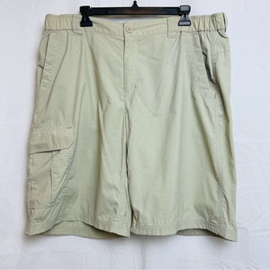 Columbia Cargo Omni Shade Short Zip & Cargo Pockets Khaki Hiking Outdoor Sz. XLG